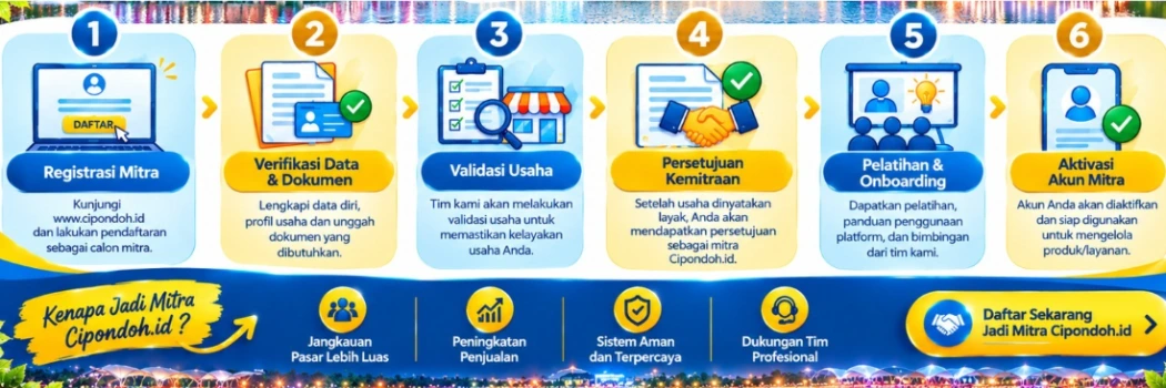 Alur menjadi mitra di cipondoh.id